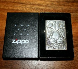 2005 Zippo Tiger Face Wind Proof Lighter 20287