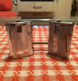 2x Vintage Ronson Silver Tone Comet Lighter