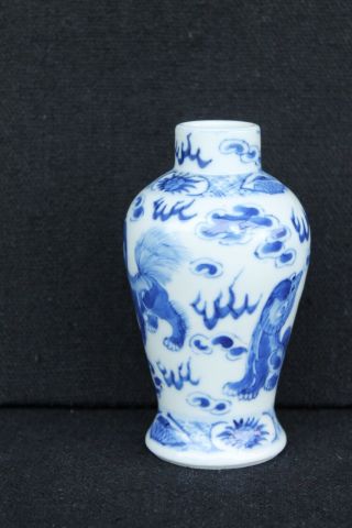 A 19th century Chinese export vase with Shishi dog decoration 3