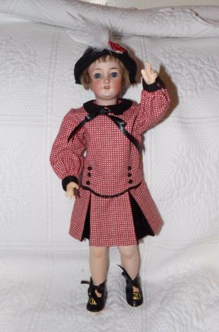 Antique Bisque Simon & Halbig 1159 Flapper Doll 15 " With 2 Outfits