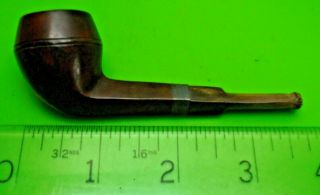 Antique Old Vintage Silver Band 1905 Ladies Novelty Miniature 3 7/8 Estate Pipe