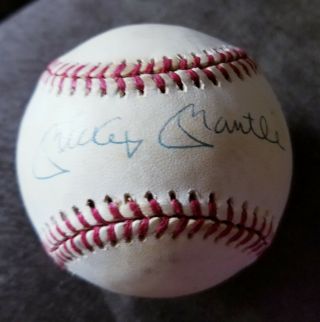 Mickey Mantle Ny Yankees Signed Autographed Baseball