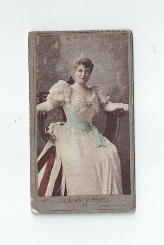 Kinney Bros Actresses Cigarette Card - Lillian Russell (also Suffragist)