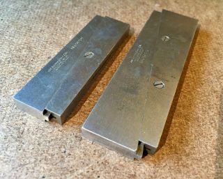 2 Vintage Lufkin No.  915 Adjustable Steel Parallels In Pouch