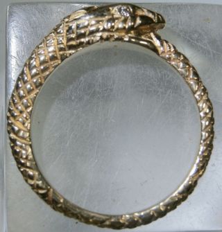 Very Fine Antique Victorian 14K Gold and Diamond Serpent Ring 3
