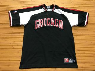 Mens Large - Vtg 90s Nba Chicago Bulls Embroidered Nike Shooting Shirt Jersey