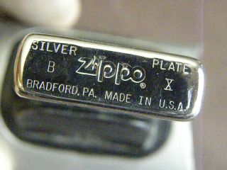 Zippo Slim Silver Plate 1994 Fully Functional Beauty
