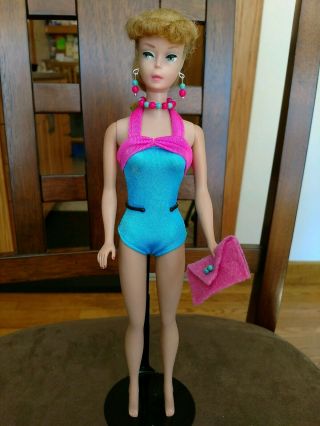 Vintage Barbie Doll Strawberry Blonde Ponytail 6 So Pretty & Stand