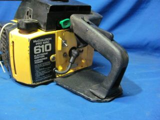 Vintage McCulloch Pro Mac 610 Chainsaw Powerhead Only Starts 2