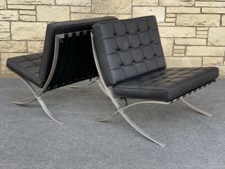 Mid Century Modern Barcelona Mies Van Der Rohe Barcelona Style Chairs