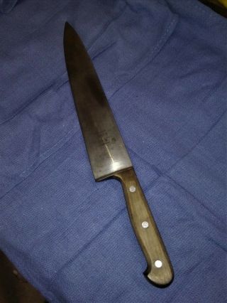 Vintage Sword & Shield Solingen Germany Chef Knife - 10 Inch -