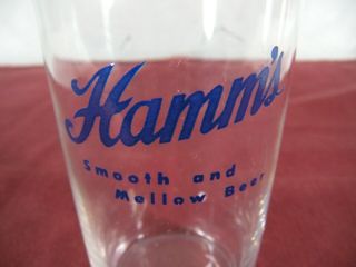 Vintage 1940 ' s Hamm ' s Smooth and Mellow Beer Beer Glass Made by Libbey 2