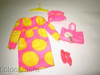 Vintage Barbie Francie Doll Mod Fashion Clothes 1277 Sun Spots Complete Set