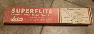 Vintage Balsa Wood Model Airplane Kits,  Jetco Thermic " 36 "