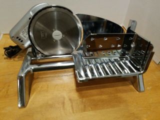 Vintage Rival Chrome Electric Meat Cheese Food Slicer Model 1101e/7