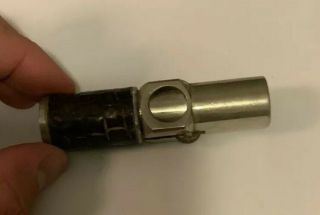Vintage Art Deco Nimrod Leather Aluminum Pipe Pocket Lighter 2