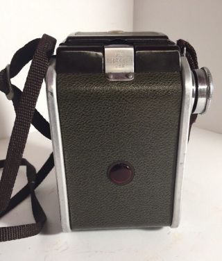 Vintage Kodak Duaflex IV Box Camera Kodet Lens w/Strap 620 Film 3