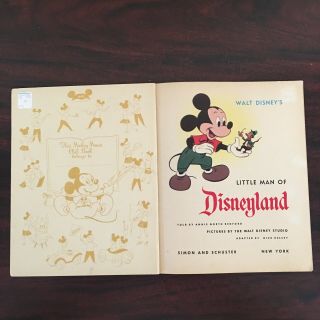 Vintage 1955 Disney ' s Little Man of Disneyland Mickey Mouse Club Book B edition 2