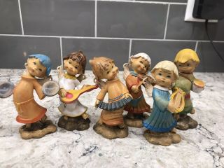 1950’s Vintage Italian Cherub Angel Band Instruments Christmas Italy Figurines