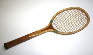 Vintage/antique Wooden Tennis Racket Wilhelm A.  Lamprecht,  Germany C 1930