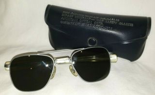 Vintage 1983 Us Air Force Issue Sunglasses Hgu - 4/p Mil - S - 25948 W/ Case Military