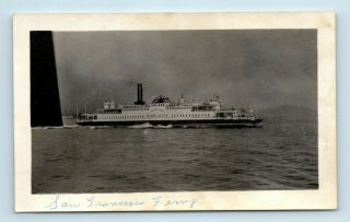 San Francisco Oakland Ferry Boat Steamship - 1900s California Vtg Photo Snapshot