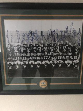 Green Bay Packers 1965 Champions Signed 16x20