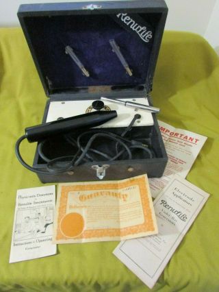 Vintage Renulife " Violet Ray " Quack Medical Device,  Renulife Violet Ray Machine