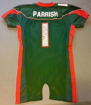 Roscoe Parrish Autographed Miami Hurricanes Game Jersey Nfl Bills Team Issued