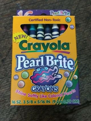 Crayola Pearl Brite Crayons 16 Pack 1997 Vintage