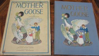 Antique 1915 Mother Goose 4th Ed Hc Volland W/rare Box Look At Book