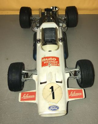 Vintage Schuco Brabham Ford Formel 1 Race Car No.  356 - 175 450 PS 300 Km/h German 3