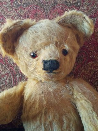 Vintage Antique Chad Valley Mohair Teddy Bear Jointed 15 "