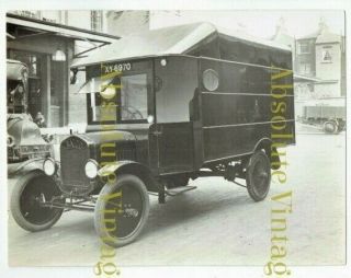 Old Motor Photograph Baico Gpo / Post Office Delivery Van Vintage 1920s
