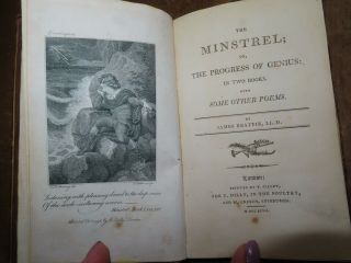 1797 The Minstrel Or Progress Of Genius In 2 Books With 4 Plts By Beattie @