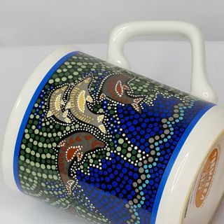Tobwabba Dolphin Cup 1994 Vintage Australian Aboriginal Art