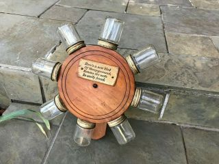 Vintage Revolving Nut & Bolt Storage Rack With Glass Jars Organizer Storage Scre