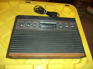 Vintage Atari 2600 W/ 6 Button / Wood Grain (video Game) Replacement Console