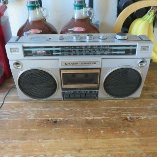 Vintage Sharp Gf - 4848z Boombox Ghetto Blaster 4 Band Radio Am/fm/shortwave