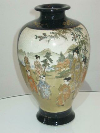 Stunning Large Signed Antique Japanese Meiji Period Satsuma Vase