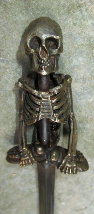 Antique European Memento Mori Satanic Masonic Romantic Short Sword Dagger