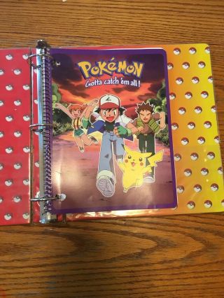 Vintage 1999 POKEMON 3 RING BINDER,  With Notebook,  Card Collector Holder 2