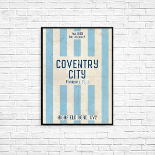 Highfield Road Coventry City Fc A3 Picture Art Poster Retro Vintage Style Print