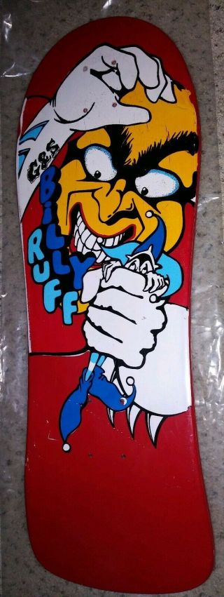 1987 G&s Gordon And Smith Billy Ruff Clown Puppet Skateboard Deck G & S Blem