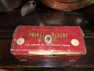 Vintage Prince Albert Crimp Cut Smoking Tobacco Case With 12 Empty Tins 2