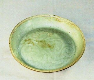Chinese Sung Porcelain Dish Small Floral C.  960 - 1279 / 4.  5 " D X.  75 " H