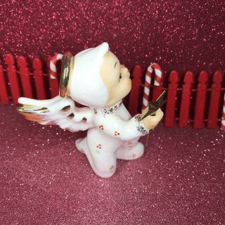 Vtg Shafford Angel Boy In Pajamas With Star Wand Christmas Figurine Japan 3