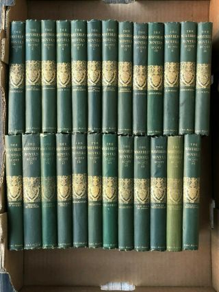Antique 1889 Set Of 25 Waverley Novels The Centenary Edition,  Sir Walter Scott