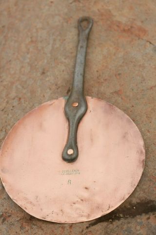 Antique Copper Pan Lid Cover E.  Dehillerin Tinned 23.  5cm /9.  1inch 1.  8lbs