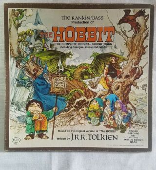 Vintage 1977 The Hobbit Soundtrack Tolkien 2 Record Box Set